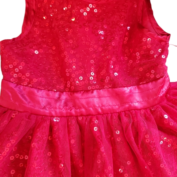 NWT Cat & Jack Toddler Red sparkle Girls' A-line Dress size 18M - Picture 7 of 8